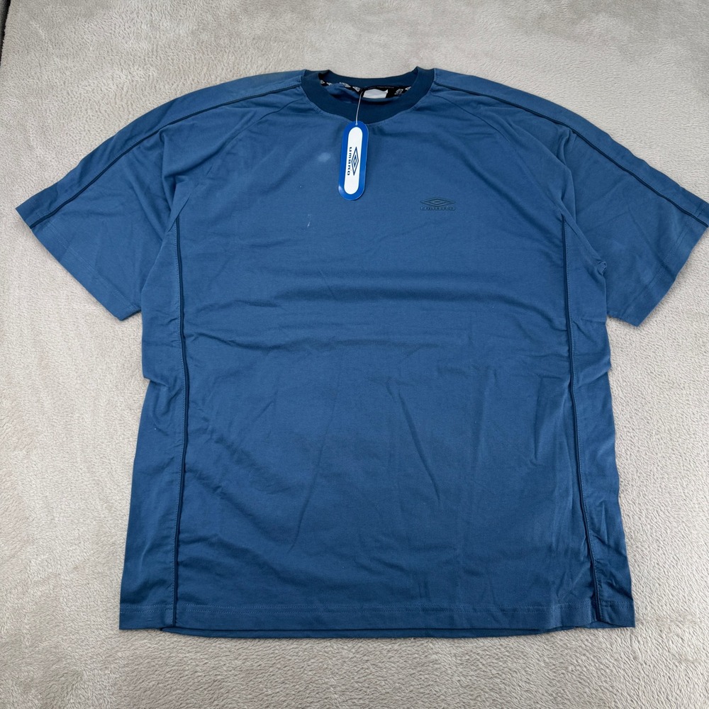 NWT Umbro Mens Short Sleeve T-Shirt Large Blue‎ Sportswear Athletic